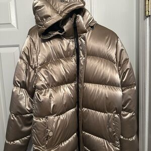 Aritzia Metallic Puffer Jacket